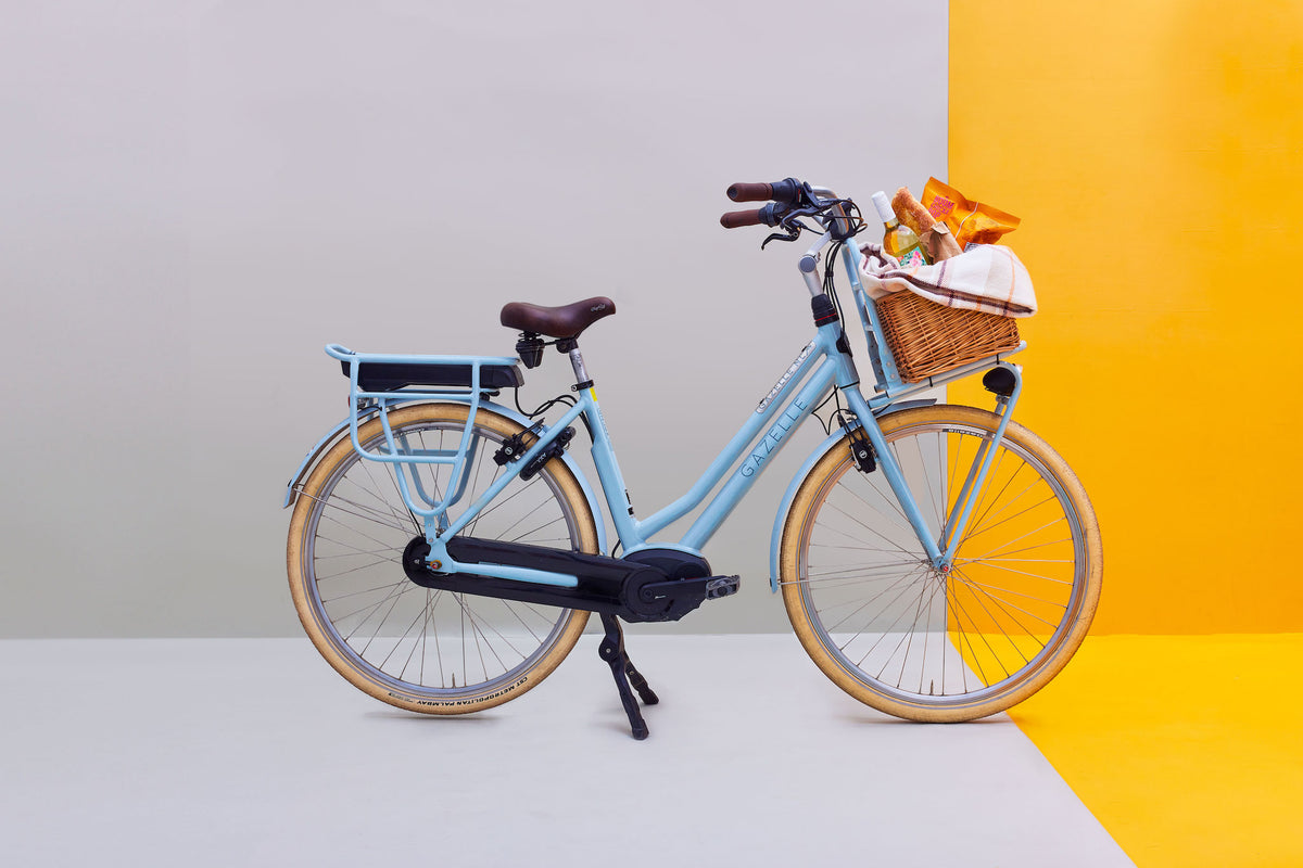 dutch style electric bicycle LeMond Bicycles Dutch shown with optional fenders add Dutch Electric Bikes - Amsterdam