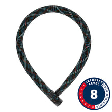 Load image into Gallery viewer, ABUS IvyTex IVERA 7210K Chain Lock – 110cm, Keyed, 3 different colours. Flexible. Stylish Protection.