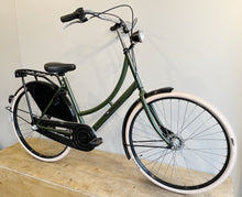 Load image into Gallery viewer, Go Dutch Oma Deluxe - Step Through Style Dutch Bike - SMALL-MEDIUM OR LARGE - OLIVE DARK GREEN
