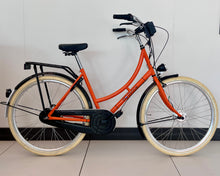 Load image into Gallery viewer, The Electrified Swytch Go Dutch Orange Oma - Step Through Style Dutch Bike - Small Medium- Orange

