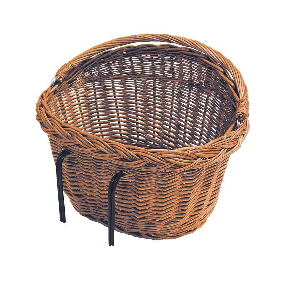 Basil Front Woven Bicycle Basket w/handle