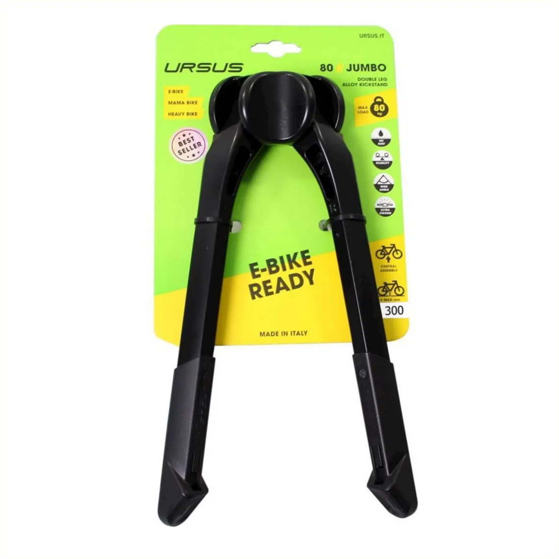 Ursus Jumbo Evo Kickstand (Black, 300mm) MAX 80KG – Go Dutch