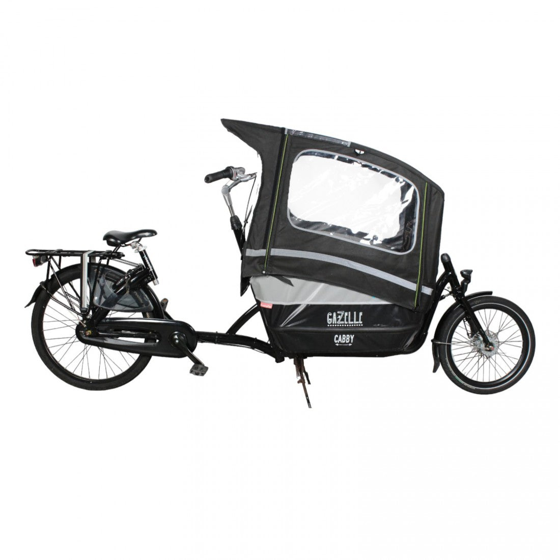 fahrrad gazelle cabby RAIN TENT SUITABLE FOR GAZELLE CABBY CARGO BIKE COLOR BLACK (MODEL: PL – Go Dutch Bikes