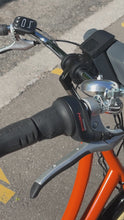 Load and play video in Gallery viewer, The Electrified Swytch Go Dutch Orange Oma - Step Through Style Dutch Bike - Small Medium- Orange
