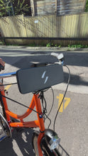 Load and play video in Gallery viewer, The Electrified Swytch Go Dutch Orange Oma - Step Through Style Dutch Bike - Small Medium- Orange
